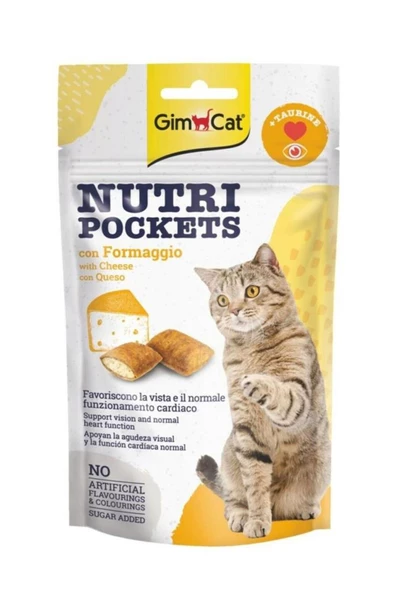 Gimcat Nutri Pockets Peynirli Taurinli Kedi Ödülü 60Gr.