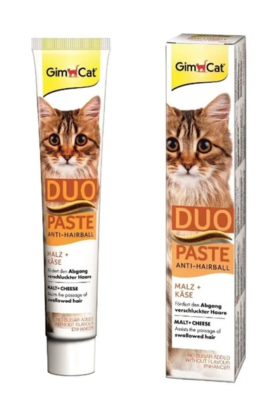 Gimcat Anti Hairball Duo Paste Peynir + Malt Macunu 50 Gr