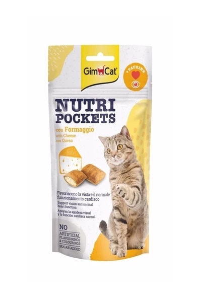 Gimcat Nutri Pockets Peynirli Taurinli Kedi Ödülü 60Gr