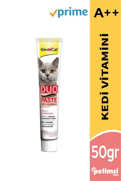 Gimcat Anti-hairball Duo Paste Tavuk + Malt 50 Gr