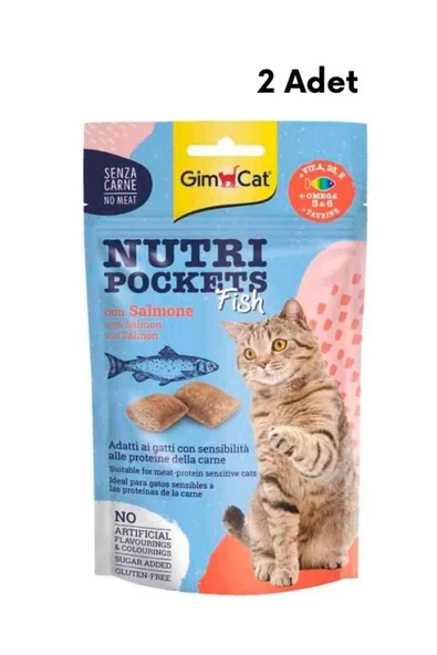 Gimcat Nutri Pockets Somonlu Kedi Ödül 60 Gr x 2