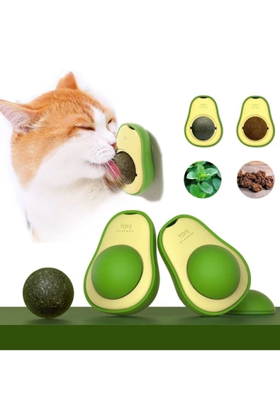 ZEKTON Avokado Catnip Kedi Çimi Topu Avokado Kedi Oyuncağı