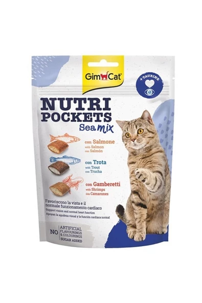 Gimcat Nutri Pockets Sea Mix Kedi Ödül Tableti 150 Gr - FarmaPets