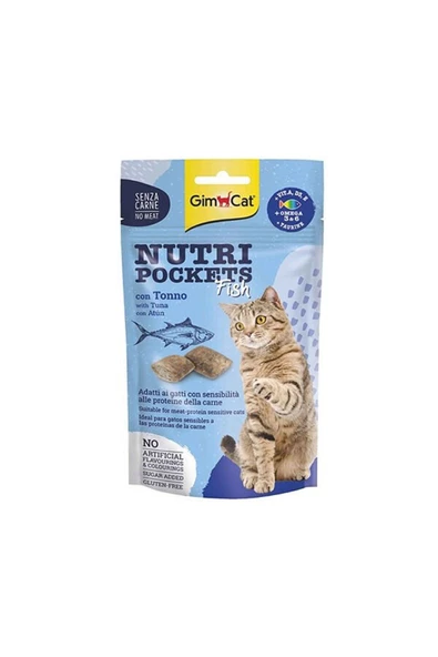 Gimcat Nutri Pockets Tuna Balıklı Kedi Ödül Maması 60 Gr