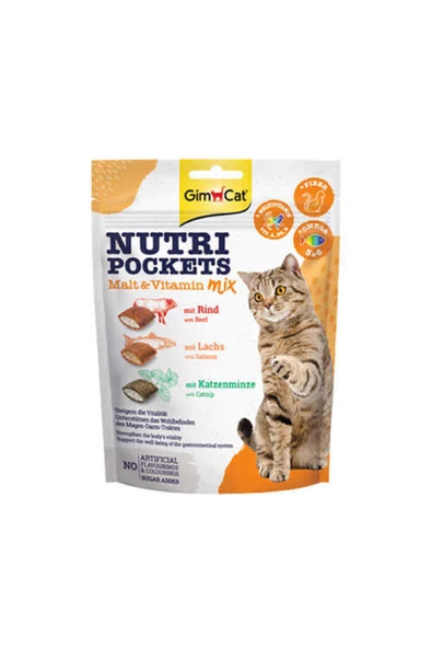 Gimcat Nutripockets Kedi Ödülü Malt&multivitamin 150 gr