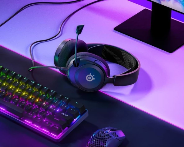 SteelSeries Arctis Nova 1 Siyah Kablolu Mikrofonlu Kulak Üstü Oyuncu Kulaklığı - Outlet - Resim 3