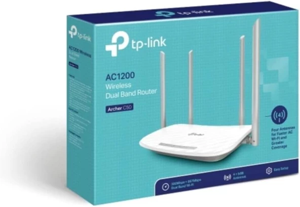 TP-Link Archer C50 4 Port 1200 Mbps Router - Outlet - Resim 3