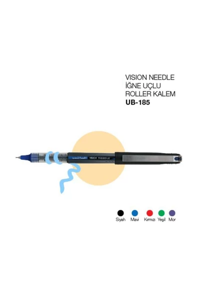 Uni-Ball Vision Needle 0.5 İğne Uçlu Kalem - Mavi