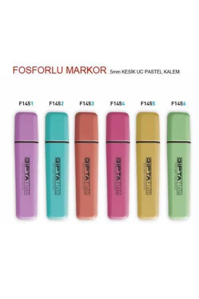 Fosforlu Markör 5mm Kesik Uç Pastel - Sarı