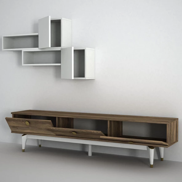 Dekorister Exclusive Buse Tv Ünitesi Ceviz - Resim 8