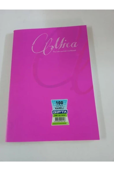100 Yaprak Kareli Spiralsiz Defter
