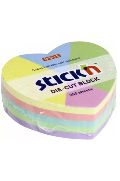 Stickn Yapışkan Notblok 64x67 Pastel Kalp 250 Yp 21835