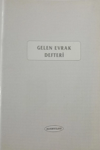 Altın Yıldız Gelen Evrak Defteri