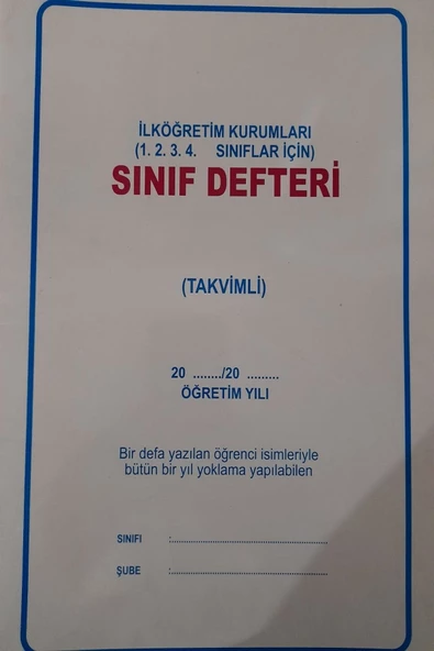 Altın Yıldız Sınıf Defteri (1.2.3.4. Sınıflar Için)