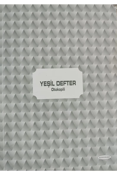 Yeşil Defter Otokopili Numaralı 3/50 Altınyıldız Matbacılık