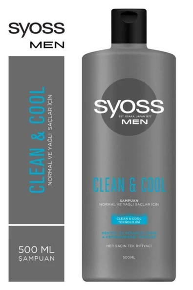Syoss Clean & Cool Erkek Şampuanı 500 ml
