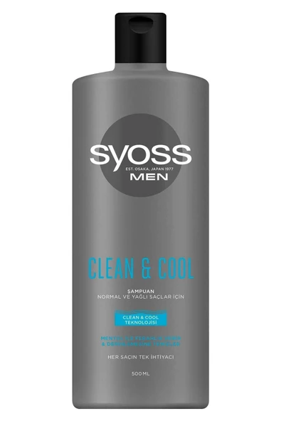 Syoss Clean & Cool Erkek Şampuanı 500 ml - 2