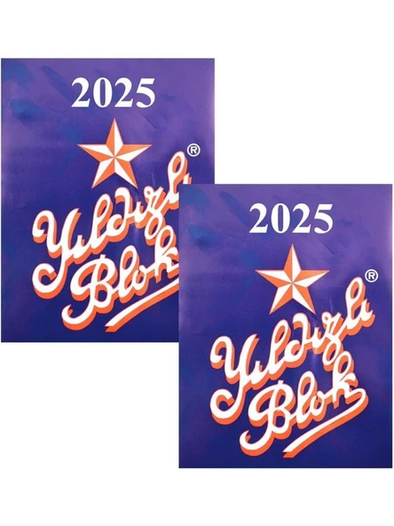 Yıldızlı Masa Takvimi 2025 2 Adet