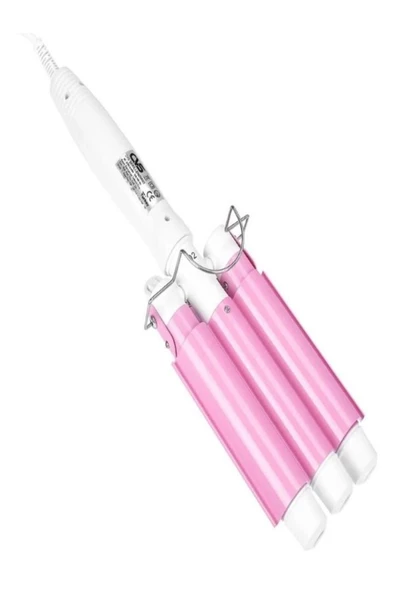 CVS CVS DN-7309Pembe Profesyonel Turmalin Seramik Wag Su Dalgası Saç Maşası, 220 Derece 25 Mm, - 2