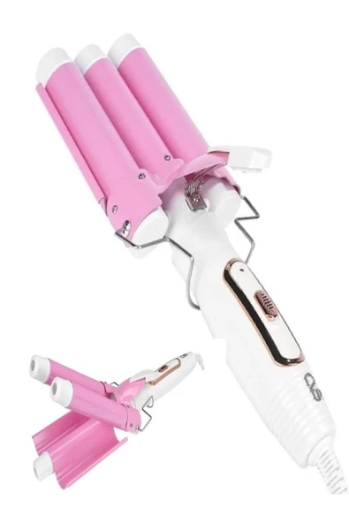 CVS CVS DN-7309Pembe Profesyonel Turmalin Seramik Wag Su Dalgası Saç Maşası, 220 Derece 25 Mm, ürün görseli