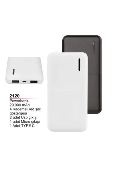 EREL MOBILE EREL MOBILE 20000 Mah Taşınabilir Şarj Cihazı ( POWERBANK ) - Beyaz - 3