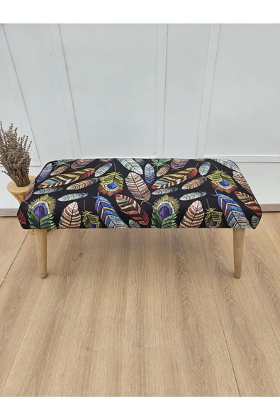 Daddi Ahşap YEŞİL KETEN AYAKSIZ OVAL PUF, AYAKUCU PUFU, KAPI ÖNÜ PUFU, MAKYAJ MASASI PUFU, AYAK UZATMA PUFU - Resim 4