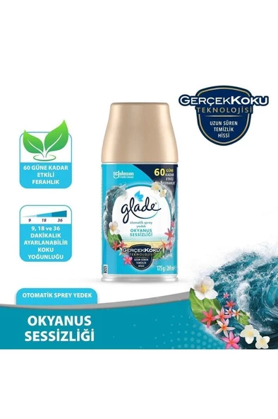 Glade Otomatik Sprey Yedek Okyanus Sessizliği, 269ml, 1 Yedek