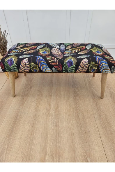 Daddi Ahşap YEŞİL KETEN AYAKSIZ OVAL PUF, AYAKUCU PUFU, KAPI ÖNÜ PUFU, MAKYAJ MASASI PUFU, AYAK UZATMA PUFU - Resim 2