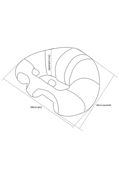 Dzgn Home BEBE YATMAZ BEBEK OTURMA DESTEK MİNDERİ BEBEYATMAZ BEBEK KOLTUĞU PEMBE LACİVERT - 2