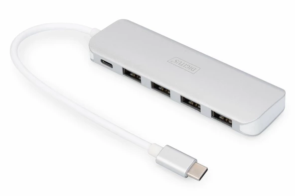 DIGITUS DA-70242-1 USB3.0  4'lü HUB,MAC+WIN,ALİMİN