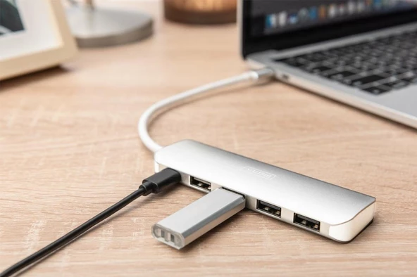 DIGITUS DA-70242-1 USB3.0  4'lü HUB,MAC+WIN,ALİMİN - 10