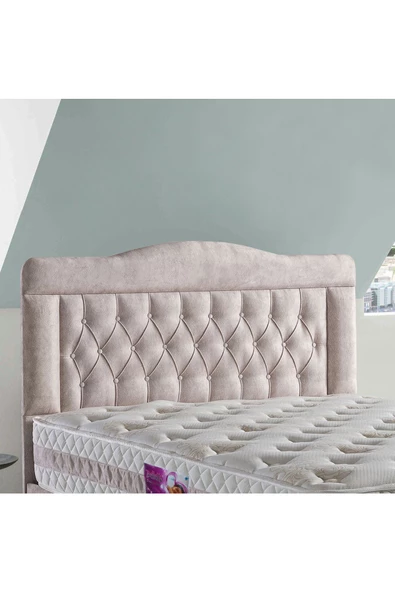 Belletto Çift  Kişilik Vogue Lüx Krem Kumaş Başlık 140 cm