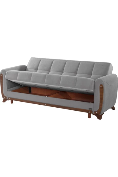 Belletto Yataklı Sandıklı Süngerli Zeta Kanepe Gri - 2