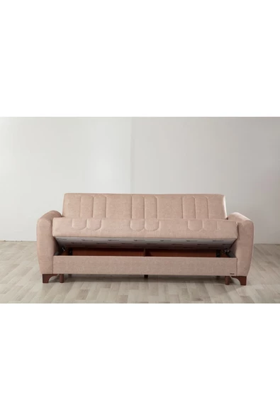 Belletto Yataklı Sandıklı Begonya Kanepe Krem - 3