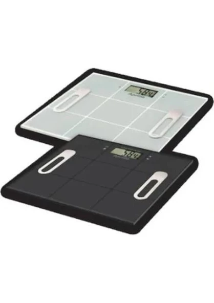 Aprilla Abs-1060 Vücut Yağ Ölçerli Dijital Cam Baskülü Siyah