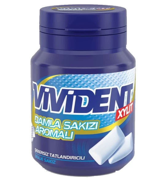 Vivident Damla Sakızı Aromalı Şekersiz-Tatlandırıcılı Draje Sakız Kutu 67g