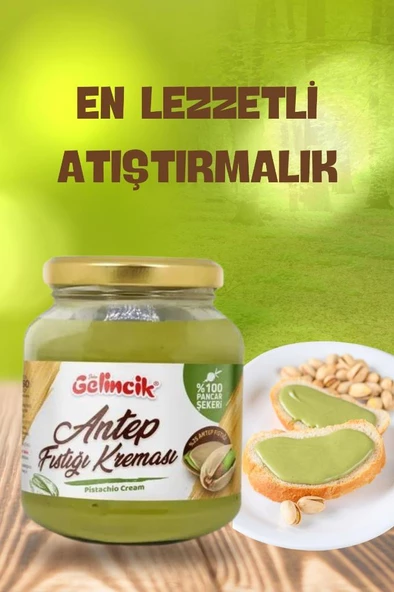 Kahvaltılık Sürülebilir Doğal Katkısız 320gr Özel Üretim Antep Fıstığı Kreması - 6