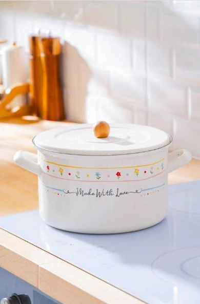 Acar XAP-07706 Made With Love Emaye Kızartma Tenceresi 24 cm