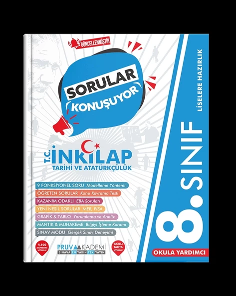 PRUVA AKADEMİ YAYINCILIK 8.SINIF T.C İNKİLAP TARİHİ VE ATATÜRKÇÜLÜK SORULAR KONUŞUYOR