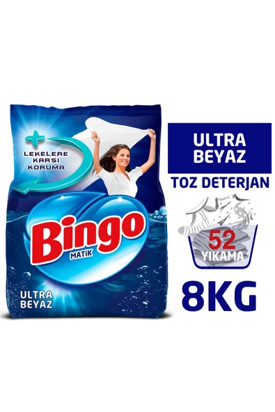 Matik Toz Çamaşır Deterjanı 4 Kg Ultra Beyaz 2'li