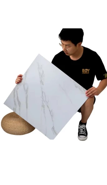 Renkli Duvarlar 1m2 3 Adet 60X60cm Floor Yapışkanlı Zemin ve Duvar Kaplama Paneli Arkası Kauçuklu Pvc WC Paneli 605 - Resim 2