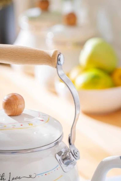 Acar Made With Love Emaye Kuğu Model Demlik 2,5 Litre XAP-07710 - 3