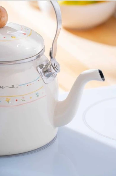 Acar Made With Love Emaye Kuğu Model Demlik 2,5 Litre XAP-07710 - 2