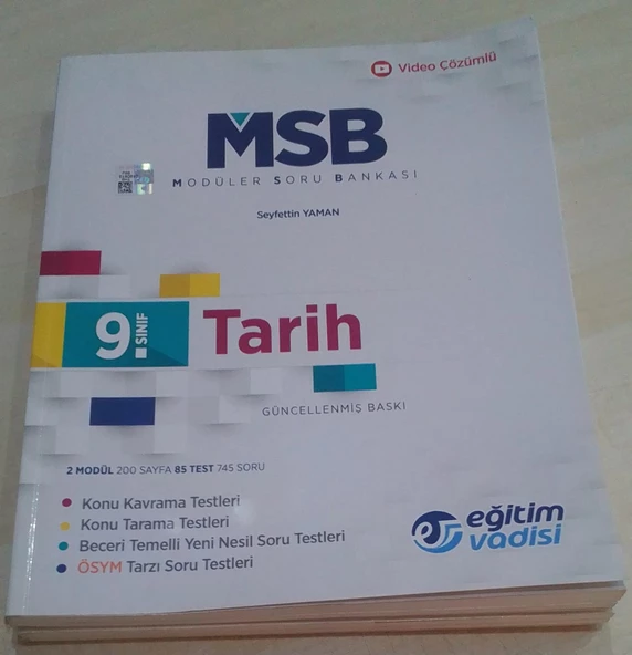 Eğitim Vadisi 9. Sınıf Tarih Güncel MSB Modüler Soru Bankası