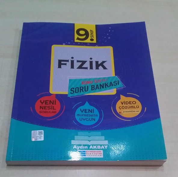 Evrensel İletişim Yayınları - 9. Sınıf Fizik Konu Özetli Video Çözümlü Soru Bankası ( Güncellenmiş Yeni Baskı ) Aydın Akbay