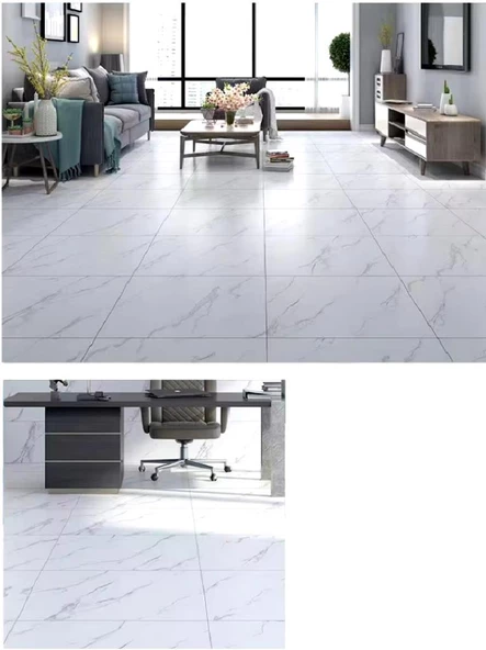 Renkli Duvarlar 1m2 3 Adet 60X60cm Floor Yapışkanlı Zemin ve Duvar Kaplama Paneli Arkası Kauçuklu Pvc WC Paneli 6216 - 2