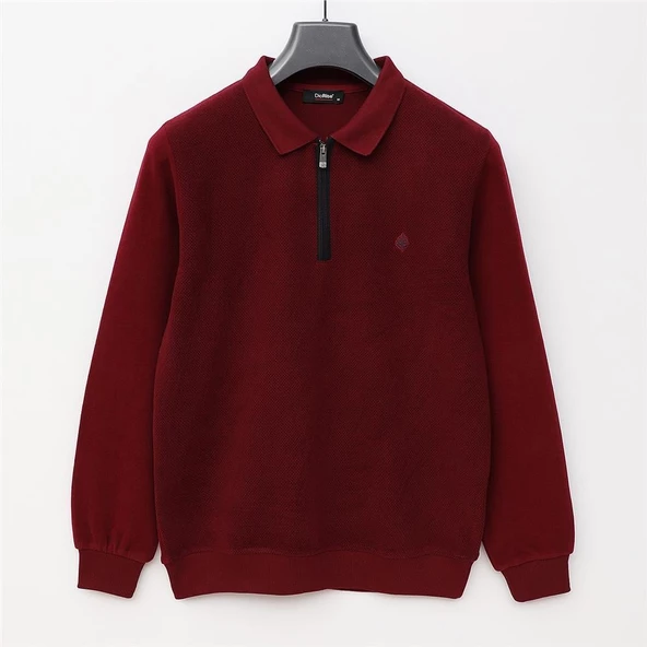 Erkek Polo Yaka Uzun Kol Triko - KPP-2801 - Bordo