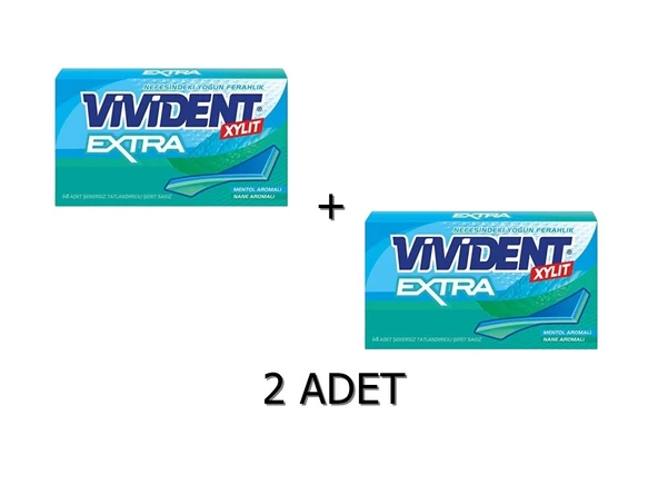 Vivident Extra Nane-Mentol Aromalı Şekersiz-Tatlandırıcılı Şerit Sakız 26g (2 ADET) - 2