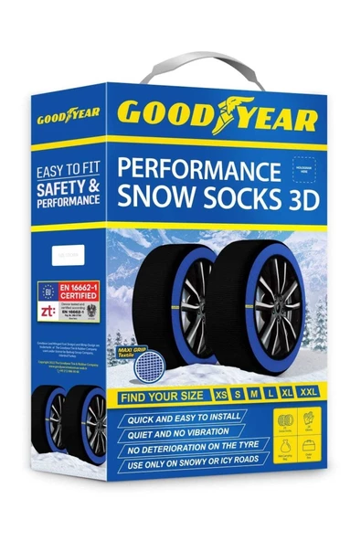 Goodyear Kar Çorabı, A+ Kaliteli Kaliteli Yüksek Performanslı Kar Zinciri