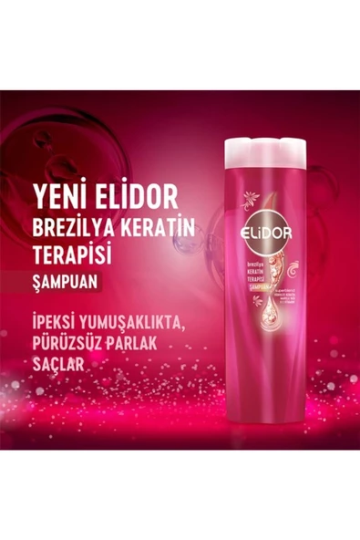 Elidor Saç Bakım Şampuanı Brezilya Keratin Terapisi Hidrolize Keratin Marula Yağı E Vitamini 400 ml - 3